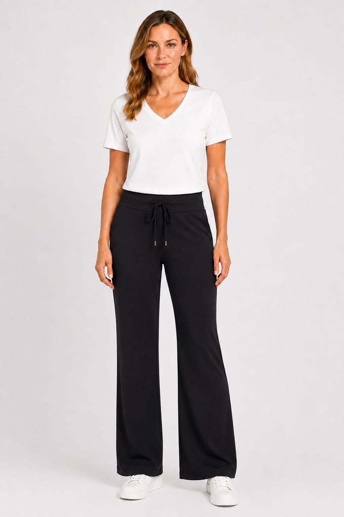 Mi Piace Travel Broek Dames Flared - Zwart - Maat S/36 - 202136