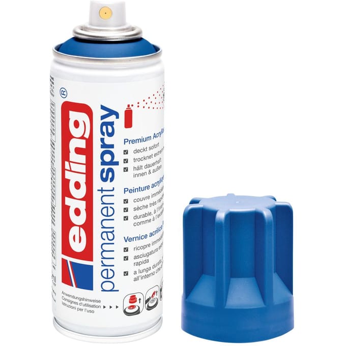 edding 5200 "Permanentspray", zijdemat - Gentiaanblauw