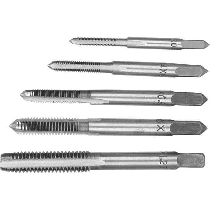 5 stuks Handmatige Schroefdraad Tap Set Hoge Snelheid Staal Tap Gereedschap M3 M4 M5 M6 M8  (Zilver) gray