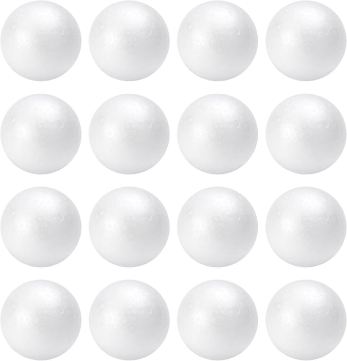Schuimballen Knutselen - Polystyreen Balletjes - Doe-het-zelf Projecten - Lichtgewicht Materiaal - 5 cm Doorsnede - Wit