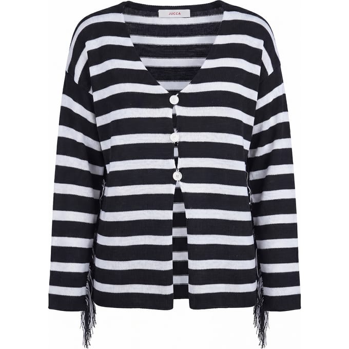 Jucca - Cardigan - 471733 - wit/zwart