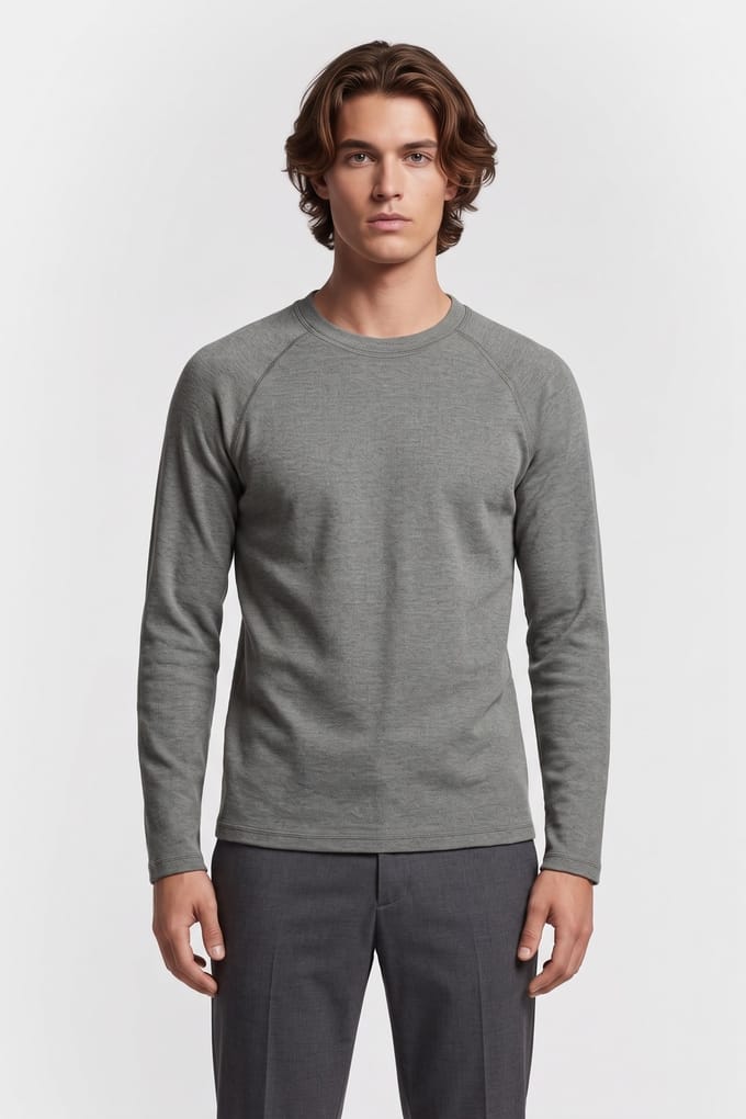 ARKET Aaa Rex Long Sleeve Khaki Taglia: S Short | Maglie a manica lunga Outlet | Uomo | Marrone
