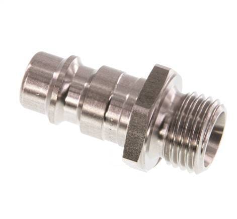 RVS DN 7.2 (Euro) Luchtkoppeling Insteeknippel G 1/4 inch Buitendraad - CLP7-M-S-014