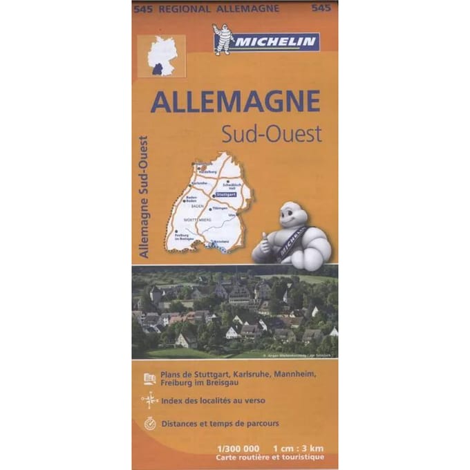 Michelin Wegenkaart 545 Duitsland Zuidwest - Regionale Kaarten Michelin - Michelin