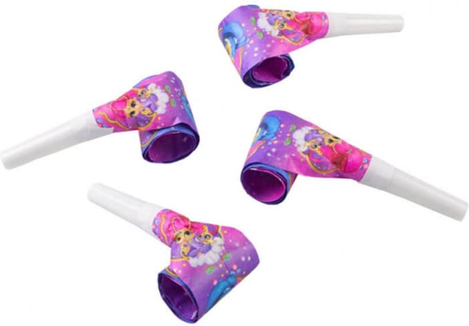 8 Shimmer & Shine™ roltongen - Feestdecoratievoorwerp