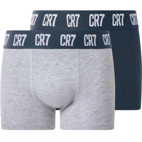 CR7 Set van 2 kinder boxers (Donkerblauw/grijs, 134/140)