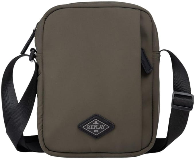 REPLAY schoudertas Reporter Bag Dusty Olive olijfgroen