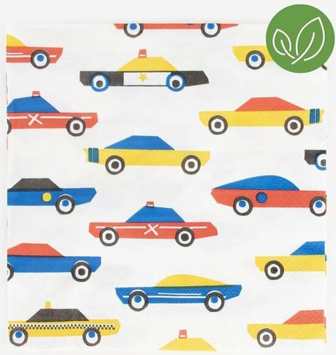 Servetten Auto | 20 stuks | 33 x 33 centimeter | voertuig