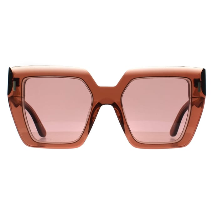 Calvin Klein Vierkant Dames Transparant Donkerbruin Bourgondië CK23502S