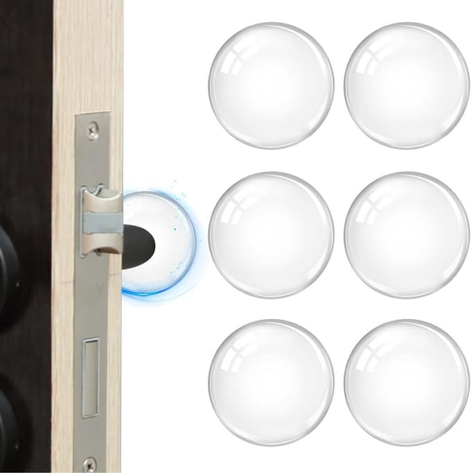 6x Zelfklevende Deurstopper 40mm Transparant voor Muur en Deurprotectie