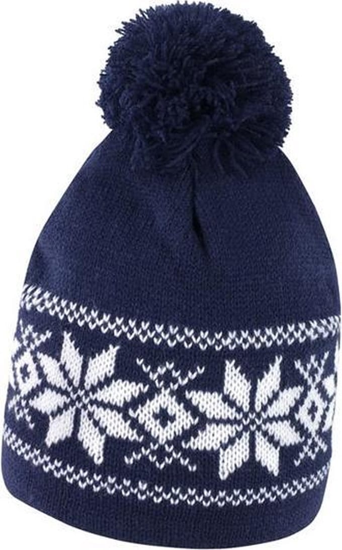 Muts Fair Isle knitted Navy White