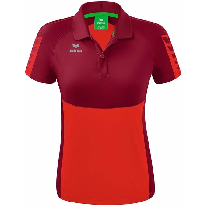 Erima Six Wings Polo Dames - Bordeaux / Rood | Maat: 36