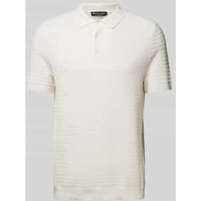 Regular fit poloshirt van een mix van katoen en zijde, model 'TUCK STRIPE'