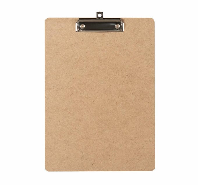 Klembord - clipboard - A4 - 100 mm klem zilver