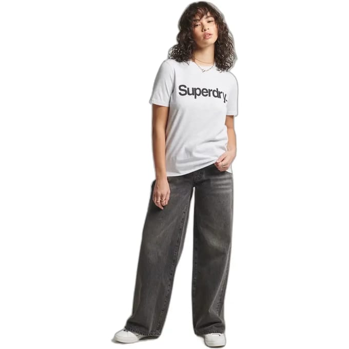 Superdry Cl T-shirt Met Korte Mouwen Wit S Vrouw