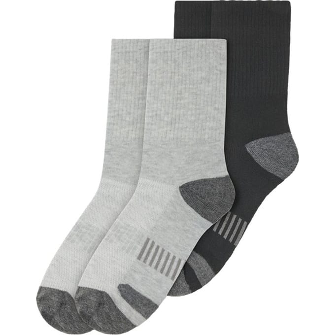 Jan Vanderstorm herren 2-Pack Sokken - 39-42 - grijs - Plus Size