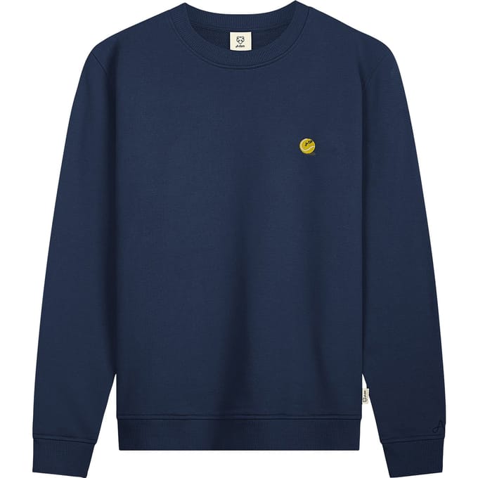 A-DAM Sweatshirt Navy With Tennis Ball Emb Black Iris Größe: M | Pullover Outlet | Herren | Blau