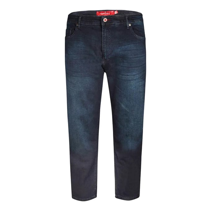 Duke Heren D555 Daniel Tapered Leg Kingsize Jeans 46L black