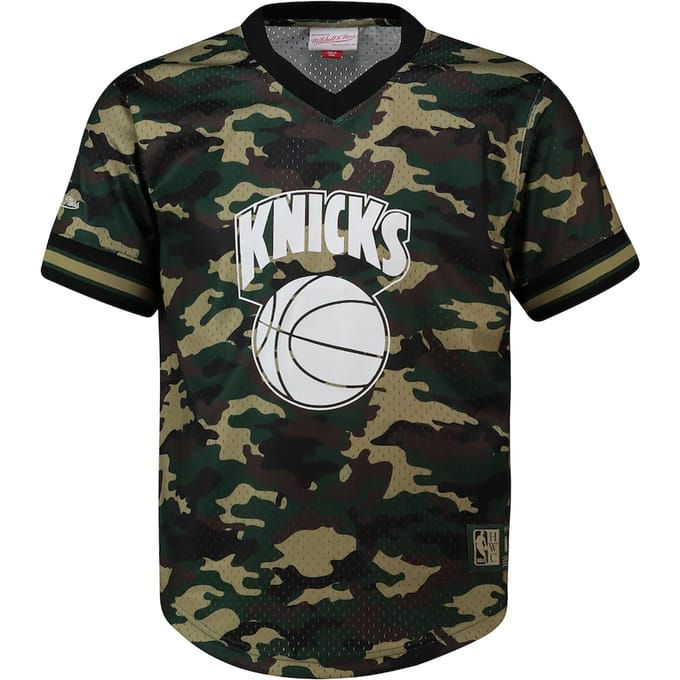 Mitchell & Ness NBA New York Knicks Heren Camo Mesh T-shirt