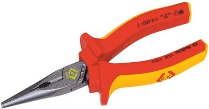 Neustang VDE - Pijptang Punttang - Veilig Klussen - Gecertificeerd VDE Keurmerk - 175 mm - Rood