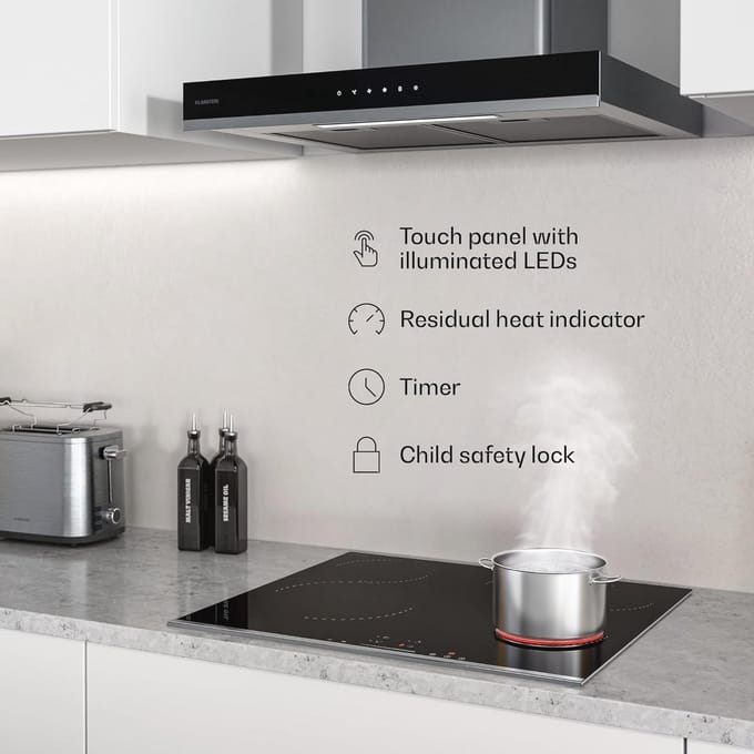 Ceramische Kookplaat 60 cm met 4 Zones en Touch Slider - 6600 W