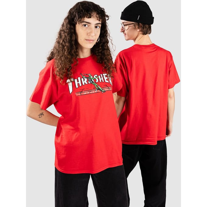 Thrasher Red Curb By Lsd Worldpeace T-Shirt rood