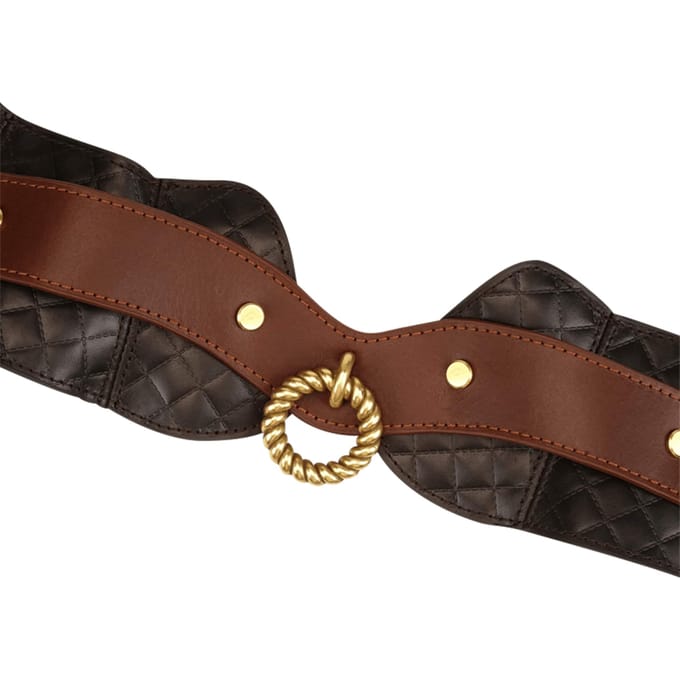 Liebe Seele - The Equestrian Leather Posture Collar And Leash - Leren Halsband Met Ketting