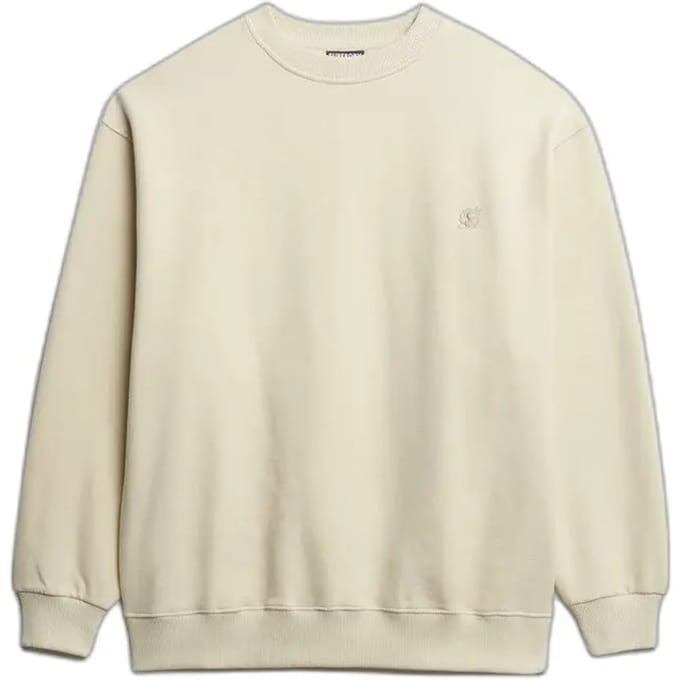 Superdry Oversized Crew Sweatshirt Light Grey Grootte: Xxl