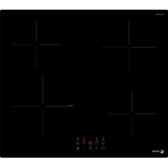 Kookplaat - FAGOR - FTI468 - 59 cm - 4 inductiepitten - Zwart glas