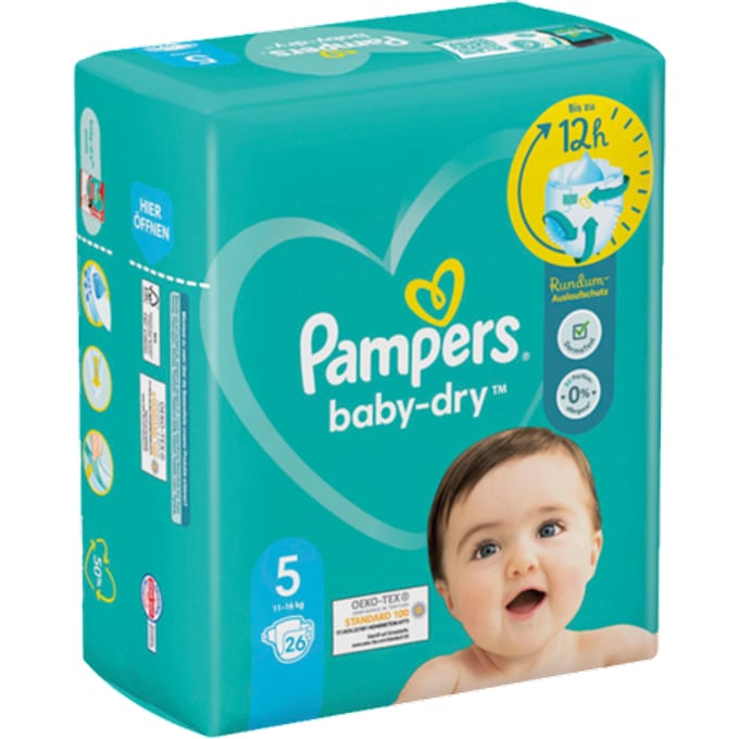 Pampers Baby-Dry Maat 5 (11-18 kg) 26 stuks.