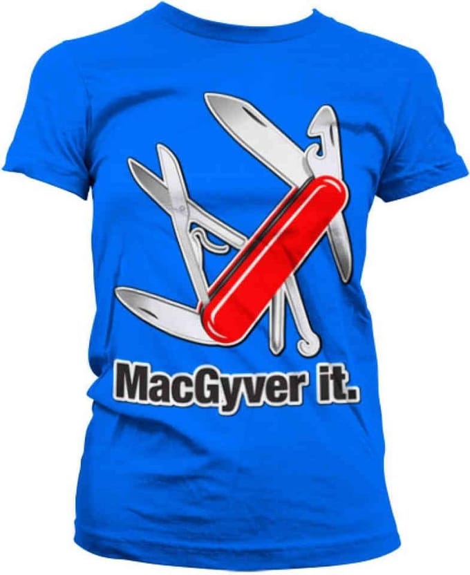 MacGyver Dames Tshirt -S- MacGyver It Blauw