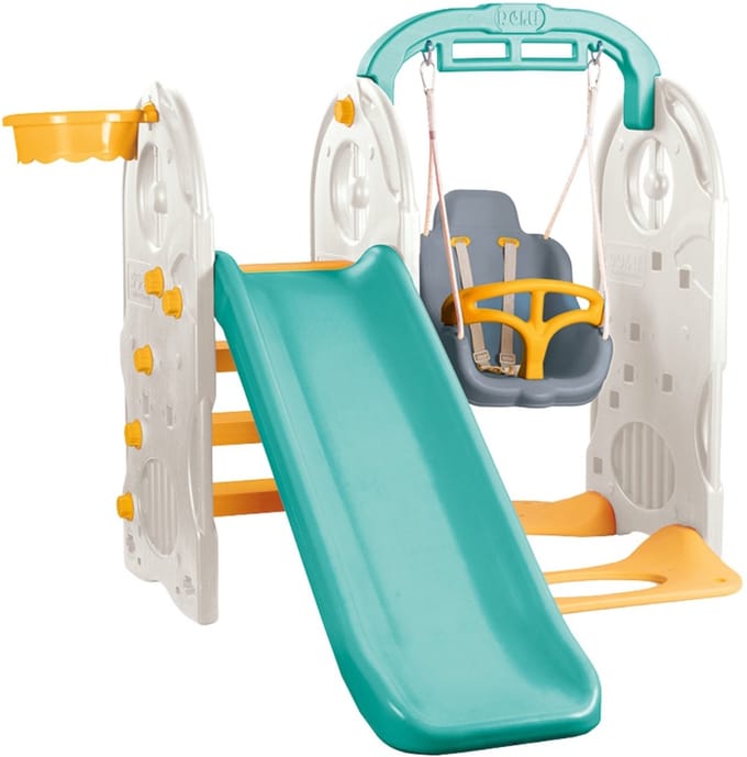 Dolu Turquoise/Geel 4-in-1 Speeltoestel