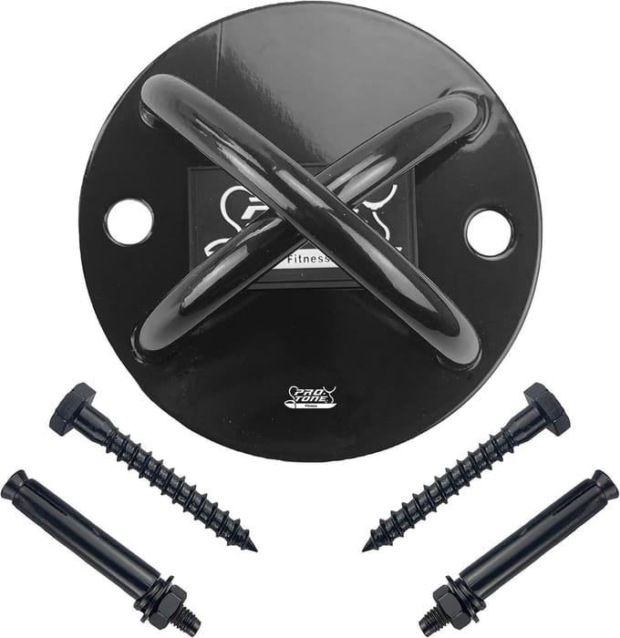 Ophangband Trainer Bevestiging - Wand Plafond Mount - Kracht Training - Stalen Robuuste Constructie - 11.4 cm Diameter - Zwart