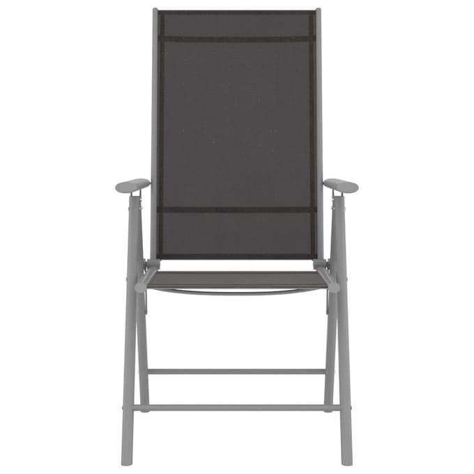 vidaXL - Klapstoelen - 6 - stuks - Textilene - Zwart