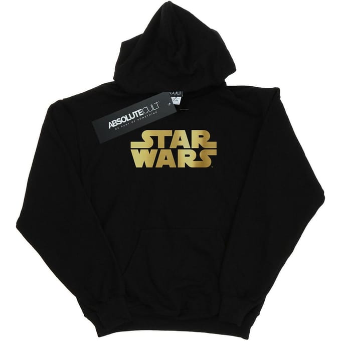 Star Wars Jongens Goud Logo Hoodie (Zwart)