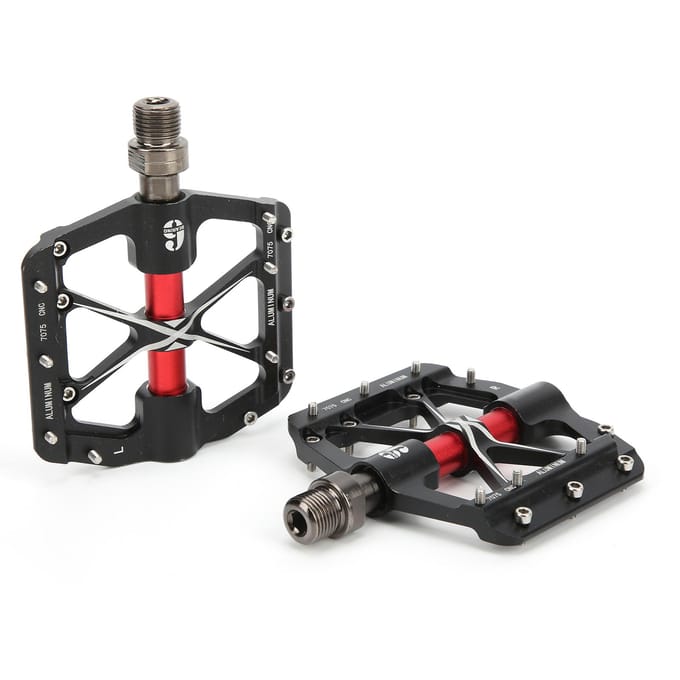 Pédales de VTT WAKE 3 Roulements Alliage d'Aluminium CNC Durables Accessoires de Vélo Noir noir