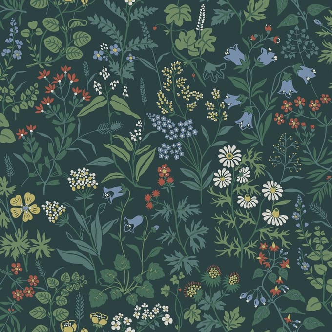Boråstapeter Vliesbehang 4181 - Alla Tiders Hus - Botanisch Groen - 53cm x 10.05m