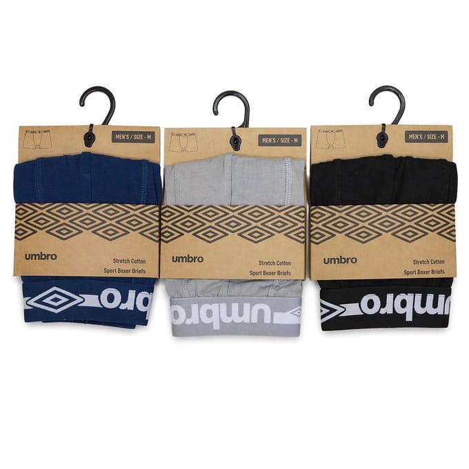 Boxer Umbro uni - 95% katoen + 5% elastaan - 3 paar- maat medium