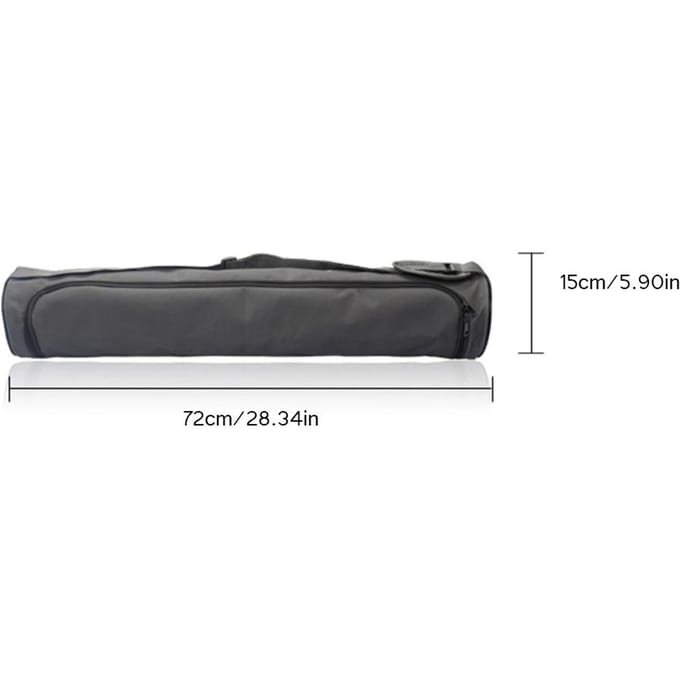 Sac de transport pour tapis de yoga, sac de rangement multifonctionnel avec fermetures éclair et sangle réglable gris