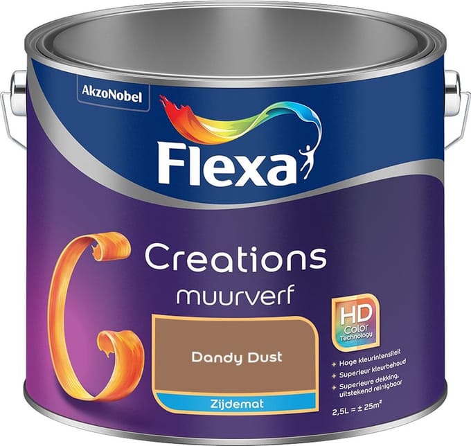 Flexa - Creations Muurverf Zijdemat - Dandy Dust - Mengverf - 2,5 L