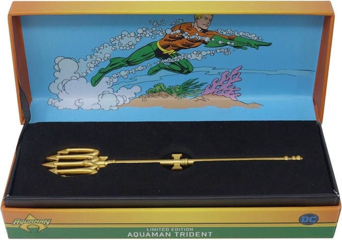 FaNaTtik Aquaman Replica Replica Miniature Trident (gold plated) Goudkleurig