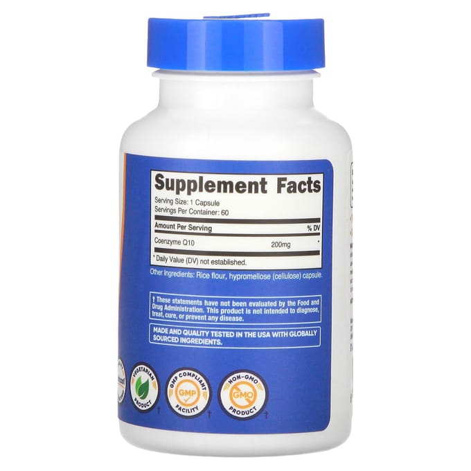 Nutricost, CoQ10, 200mg, 60 capsules