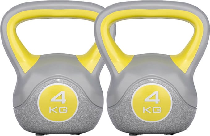 Gorilla Sports Kettlebells - Kunststof Trendy - 2 x 4 kg - Set van 2