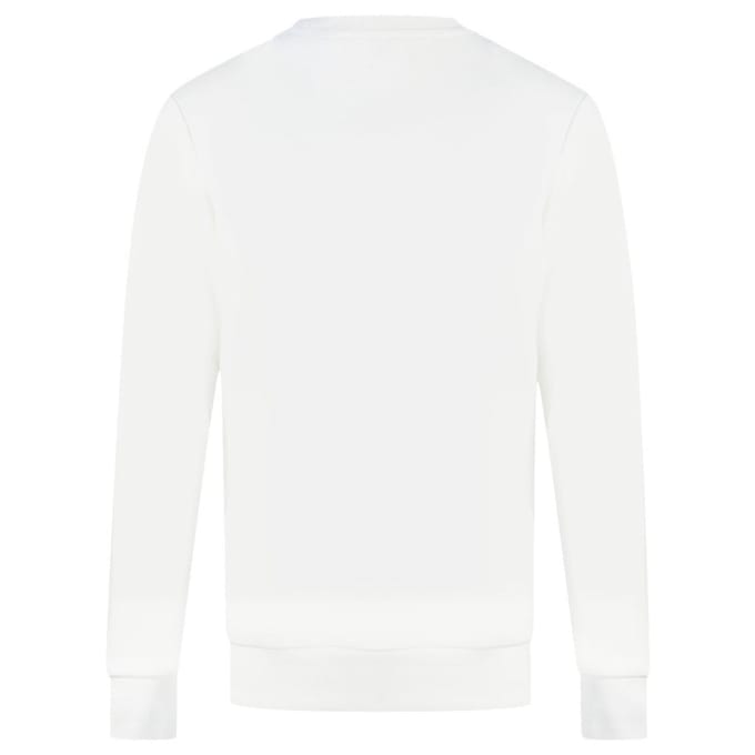 Diesel dubbel vernietigd logo wit sweatshirt