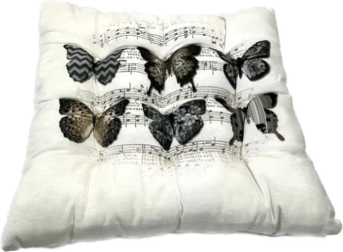 Madison zitkussen Toscane 46x46 cm Butterlfy taupe