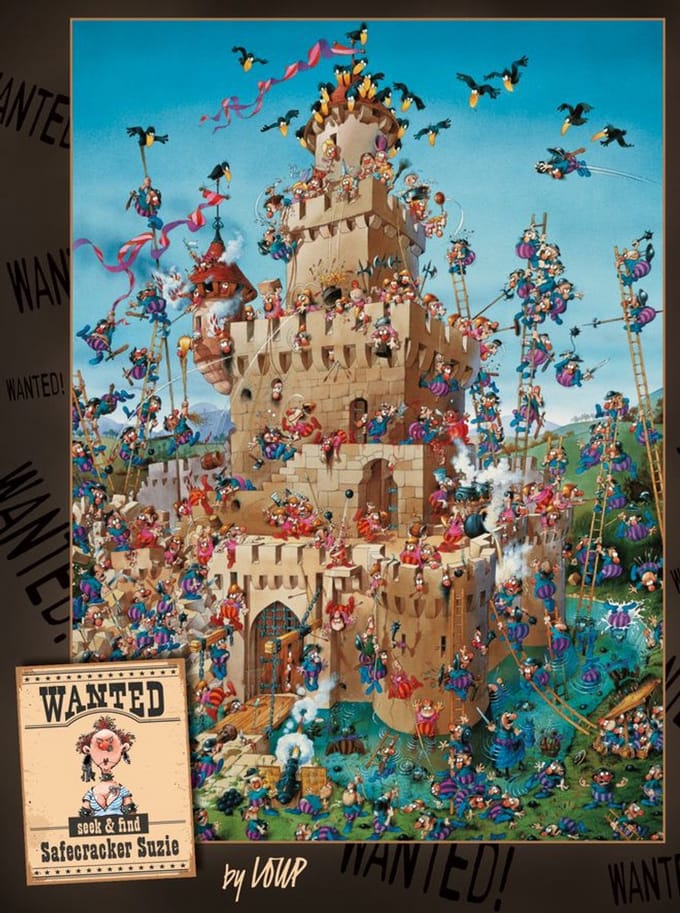 Heye puzzel Safecracker Suzie 1000 stukjes cartoon puzzel.