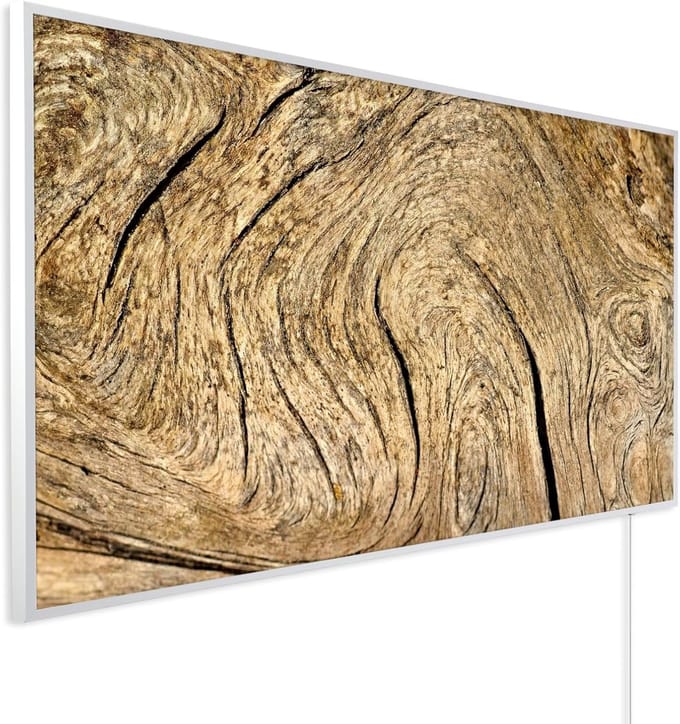 Infrarood Verwarming - Design Paneel - Ruimte Verwarmen - Ultra-plat Element - 1200 Watt - Wit Motief