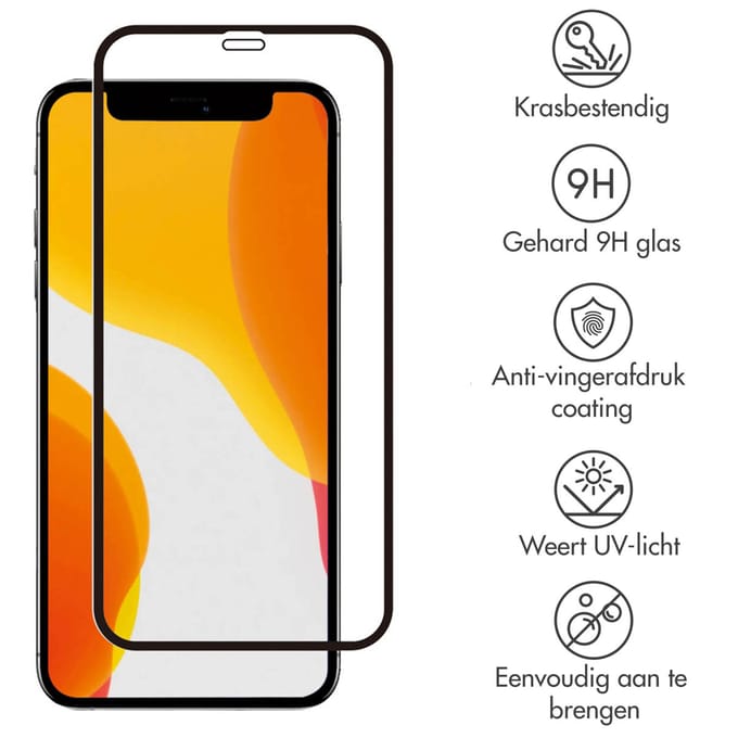 Accezz Screen Protector - Geschikt voor Apple iPhone 12 Mini - Gehard Glass Full Cover