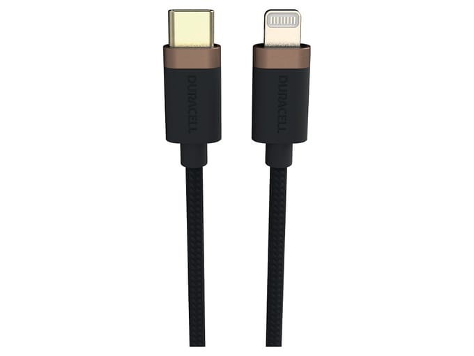 Duracell USB9012A Lightning-kabel Zwart