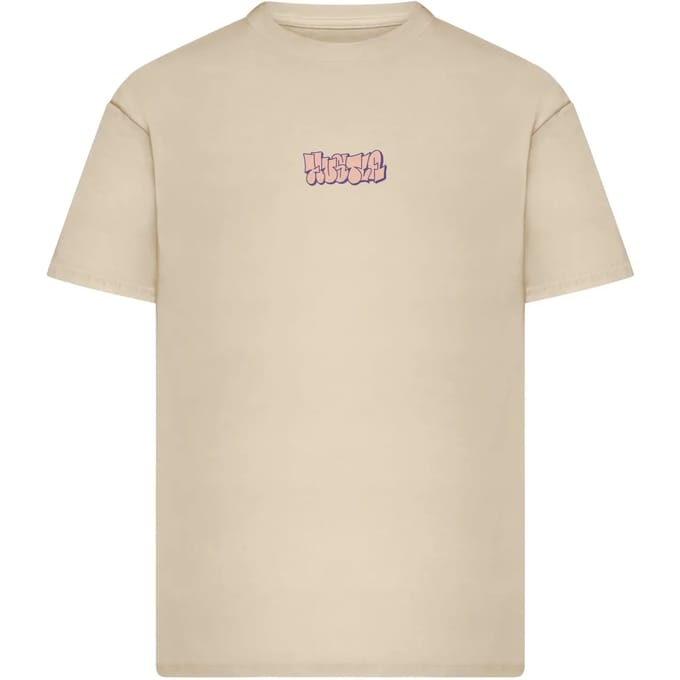 Mister Tee - Crown Car Oversize Heren Tshirt - S - Creme